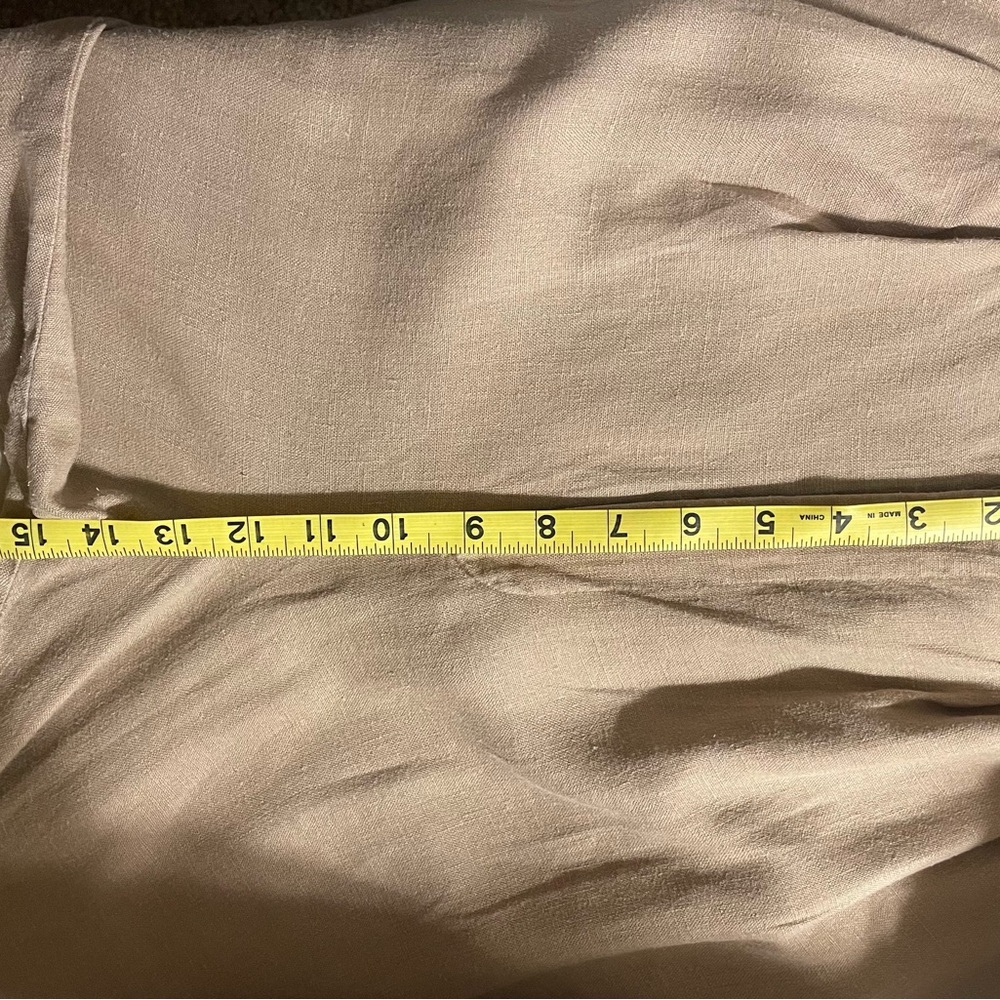 Reformation Tan Wide-Leg Linen Pants size 10 - Picture 6 of 7